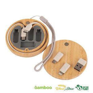 Connect Multicargador 6 en 1 de Bamboo y Trigo