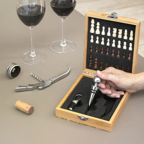 SET DE VINOS CON JUEGO DE AJEDREZ CHESSY - Imagen 3