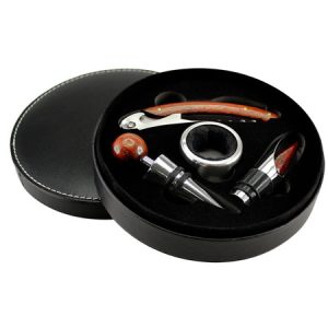 Set de Vino PU Negro