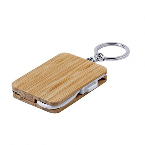 Cable Conector Multicargador Llavero Bamboo - Imagen 2